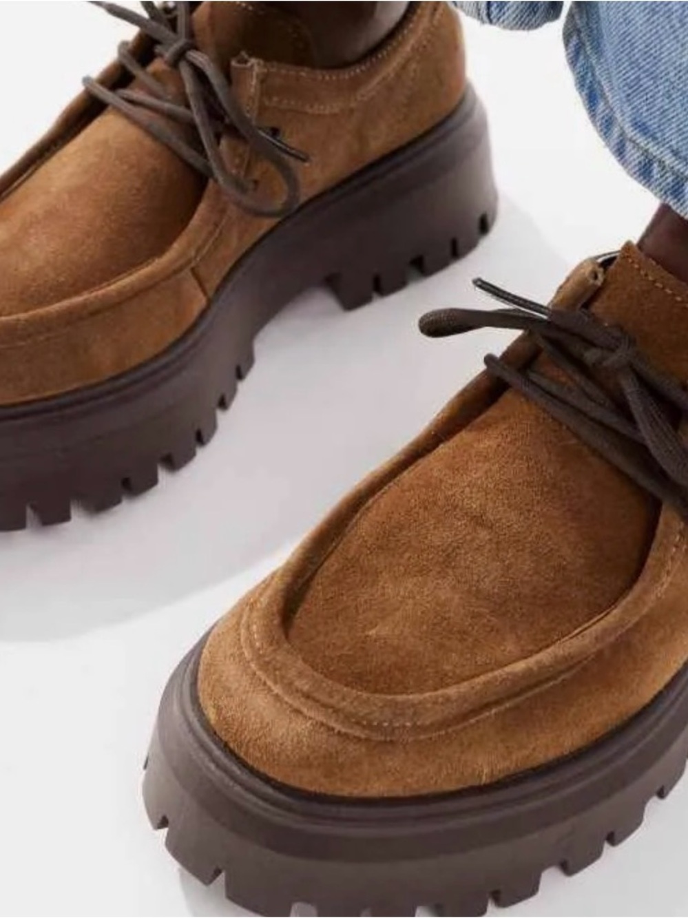 Suede Chunky Platform Loafers - US Women’s 7 (EU 38)